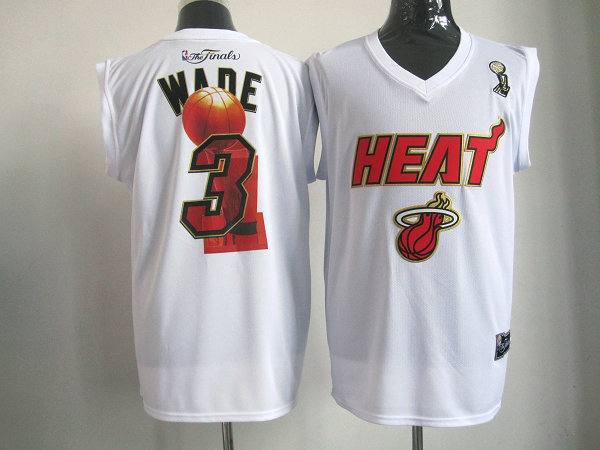 NBA Miami Heat 3 Dwyane Wade 2012 NBA Finals Champions White Jerseys